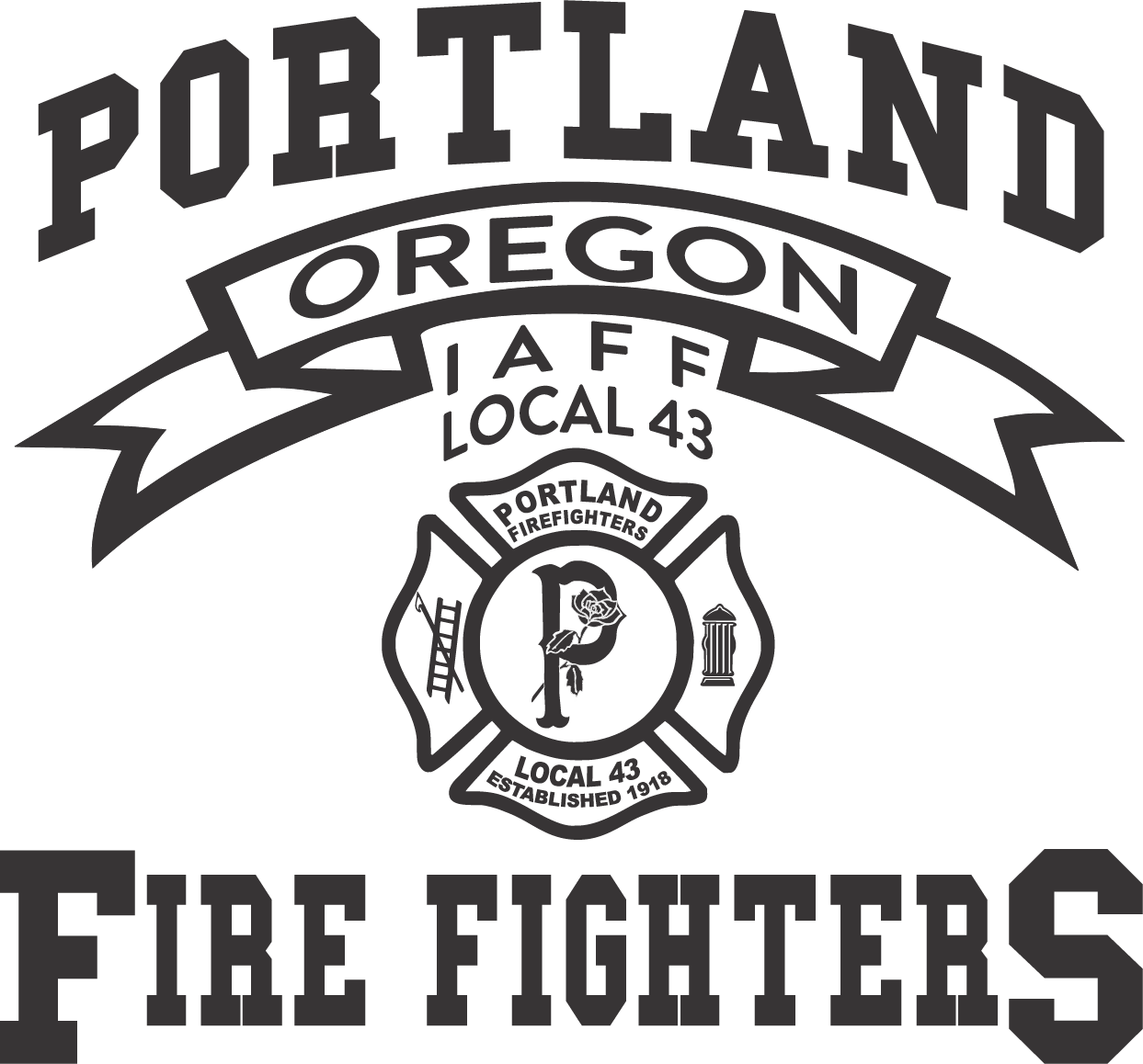 Portland Oregon Fire Fighters Tee